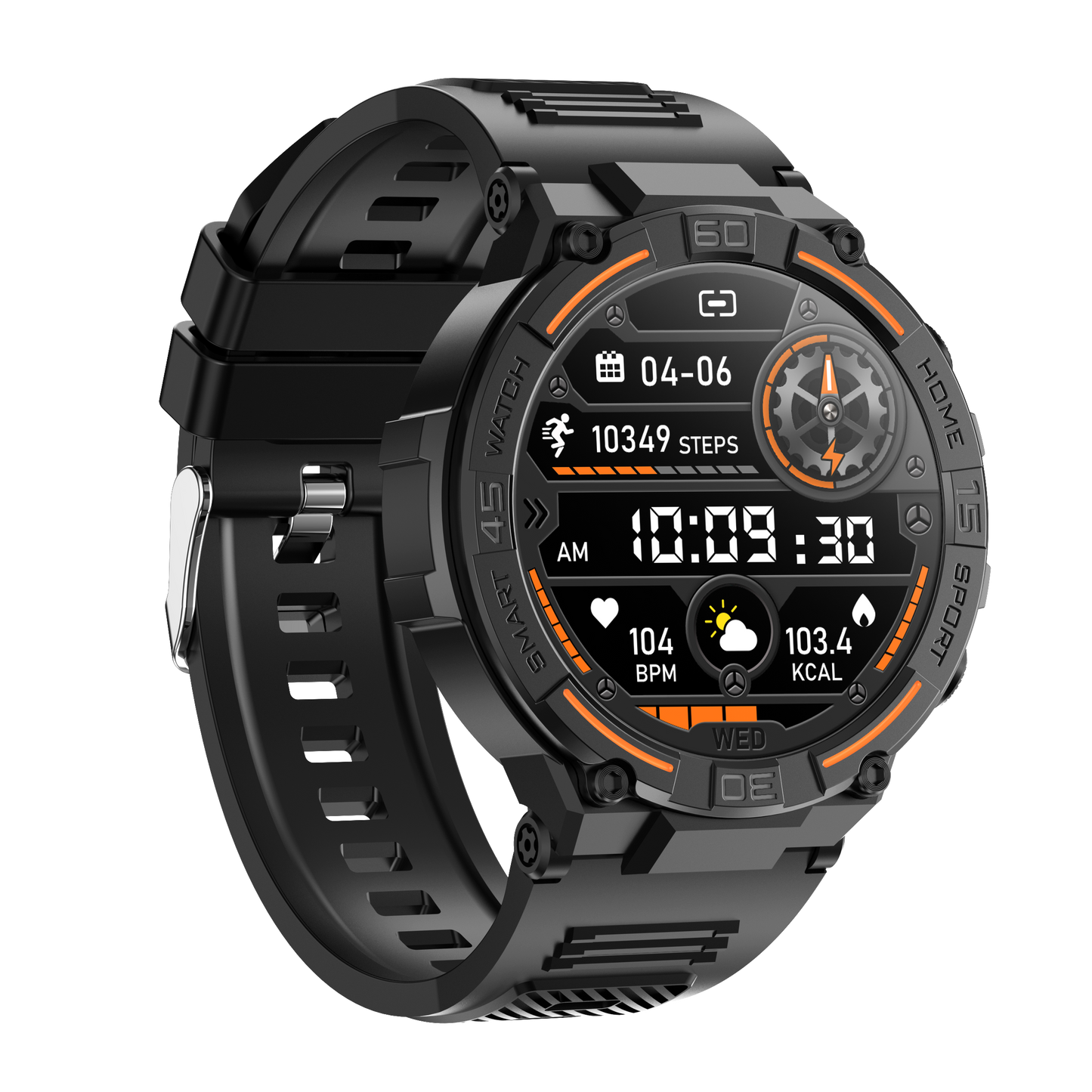 HW50 Montres Sport intelligente avec lampe de poche pour hommes et femmes cadran direct plusieurs couleurs