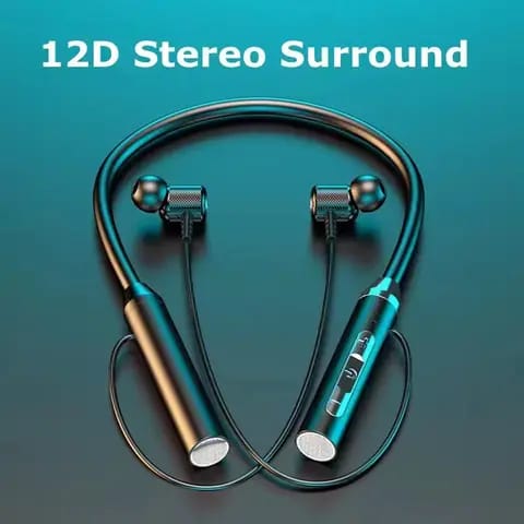 Écouteurs Bluetooth Intra-Auriculaires pour Sport Étanche avec Tour de Cou Sans Fil.